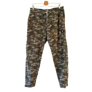 VISSLA Men's Camouflage Jogger Sweatpants Size L Drawstring Waist Pocket Ankle